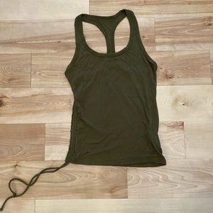 ZYIA Olive single side cinch tank
